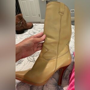 Chinese Laundry all leather boots. Reduced because realized heal needs repair.